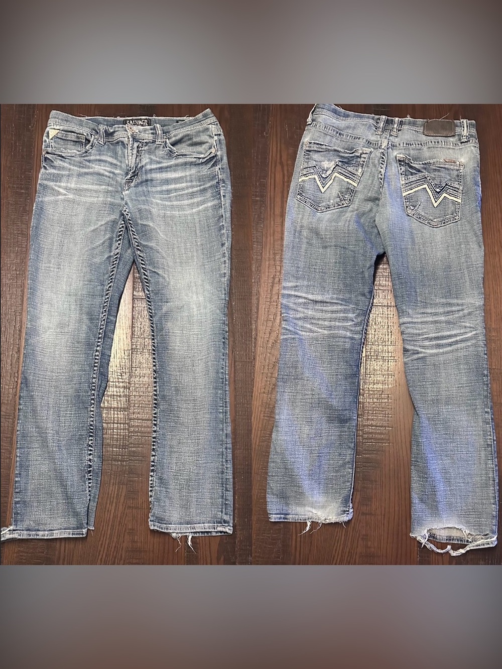 Buckle Salvage Men’s Jeans Denim Mayhem Straight Sz 33R (33x30) Medium Blue Wash